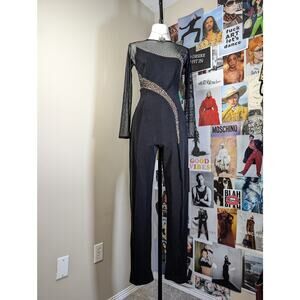 Vintage Cutout Black Jumpsuit